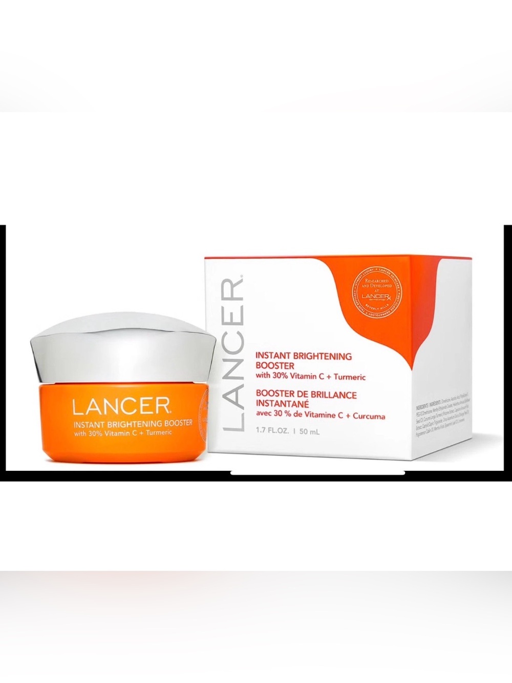 LANCER New in Box INSTANT BRIGHTENING BOOSTER CREAM Brightening Booster 1.7 oz